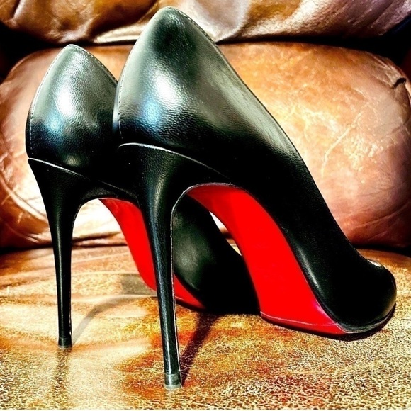 Christian Louboutin Pigalle Follies pumps 100mm Black Napa leather. EU37.5 - Picture 6 of 10